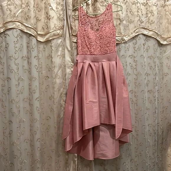 Dresses | Highlow Light Pink Dress With Sequins | Poshmark